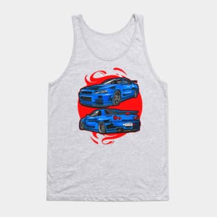 JDM SKYLINE gtr r34 Tank Top